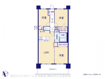 間取り図（販１マンション）　図面と異なる場合は現況を優先